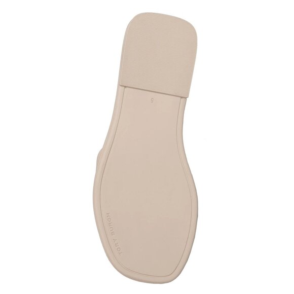 Tory Burch Women's Double T Leather Sport Slide Light Cream Gold Box Dust bag - Picture 4 of 11